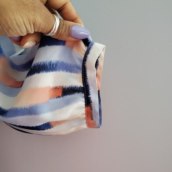 JM Collection Petite Colorful Striped Top PL - Picture 5 of 7